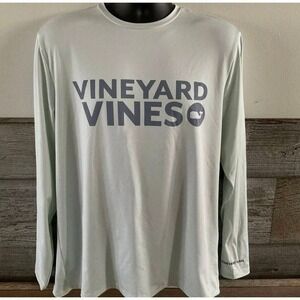 Vineyard Vines Performance Long Sleeve Shirt Men's Medium‎ Blue